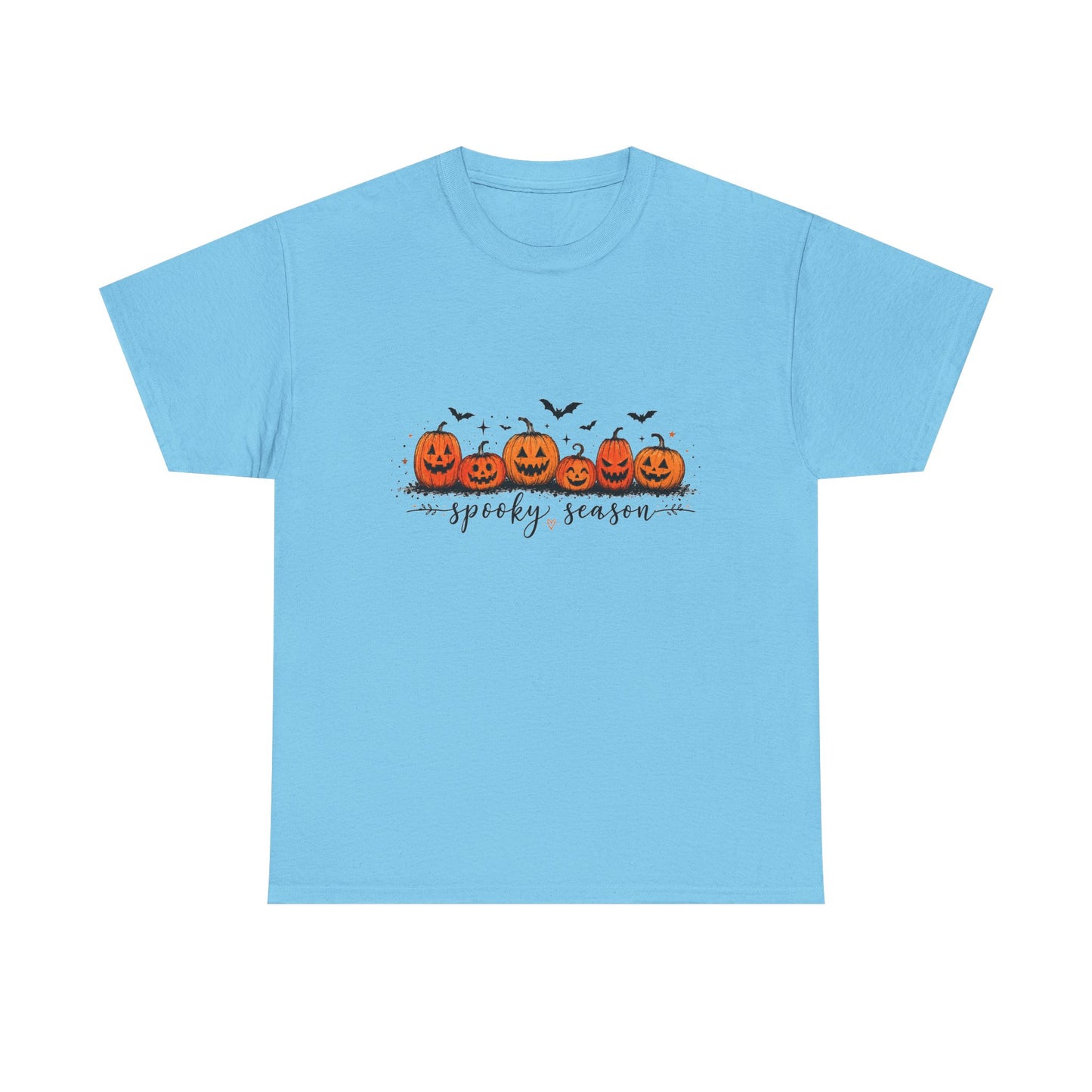 Spooky Season Pumpkin Tee — Cute Jack-o'-Lanterns & Bats Halloween T-Shirt