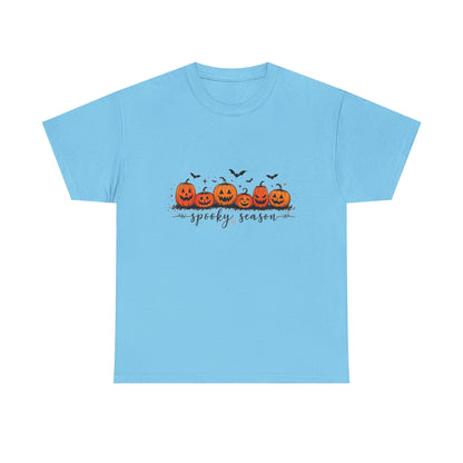 Spooky Season Pumpkin Tee — Cute Jack-o'-Lanterns & Bats Halloween T-Shirt