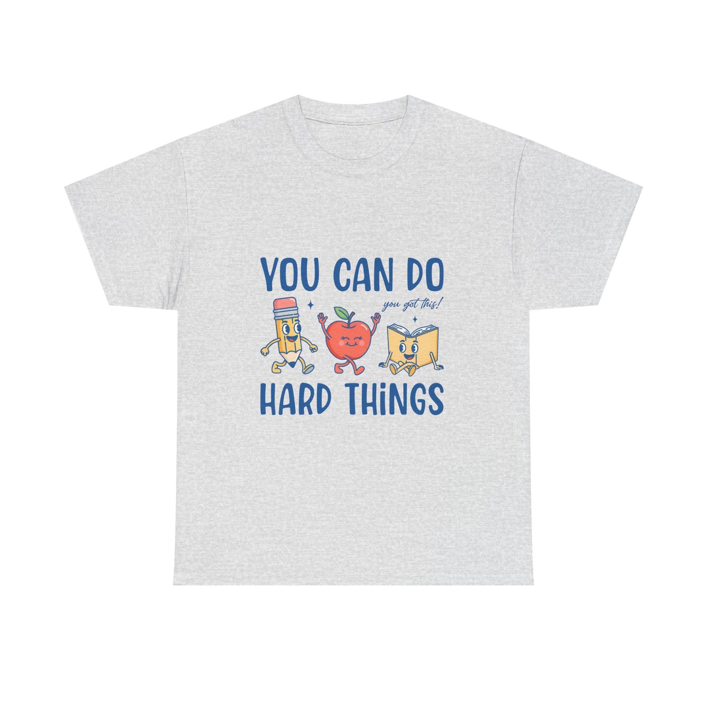 "You Can Do Hard Things" Back to  School Tee with Cute Characters