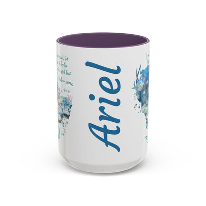 Customizable Mermaid Quote Accent Coffee Mug — Inspirational Ocean Art 11/15oz