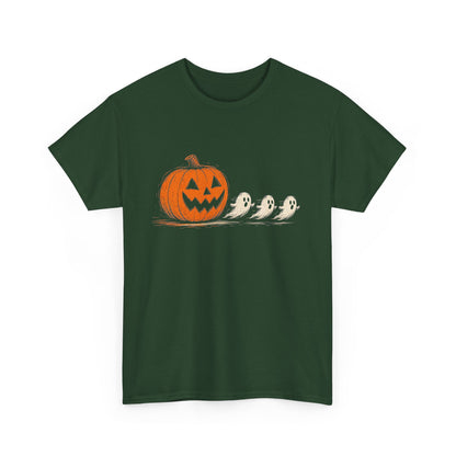Halloween Pumpkin & Ghost Tee — Cute Jack-o'-Lantern with Ghost Friends