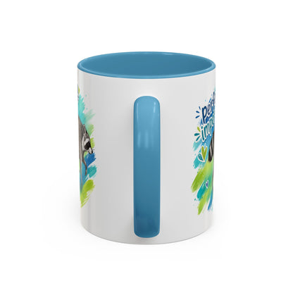 Customizable Perfectly Imperfect Raccoon Accent Coffee Mug - 11/15oz