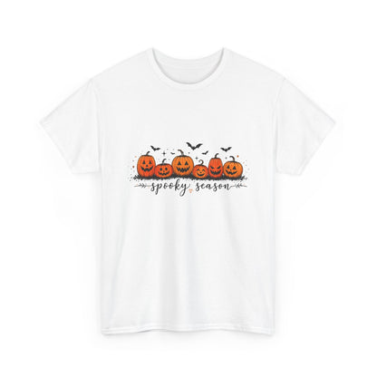 Spooky Season Pumpkin Tee — Cute Jack-o'-Lanterns & Bats Halloween T-Shirt