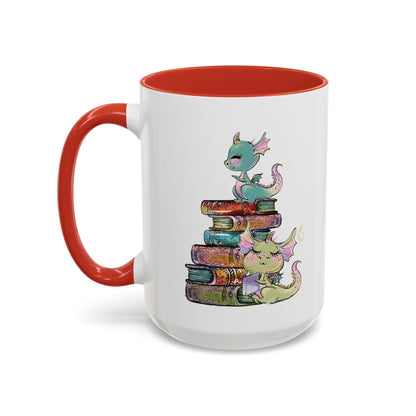 Book Dragons - Accent Coffee Mug (11, 15oz)