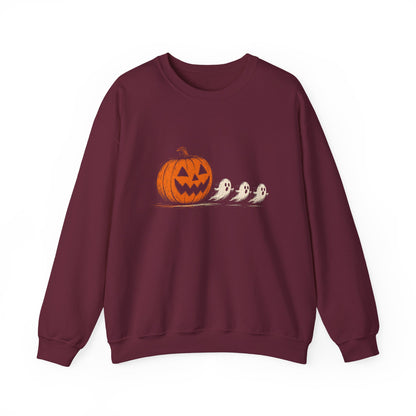 Halloween Pumpkin & Ghosts Crewneck Sweatshirt