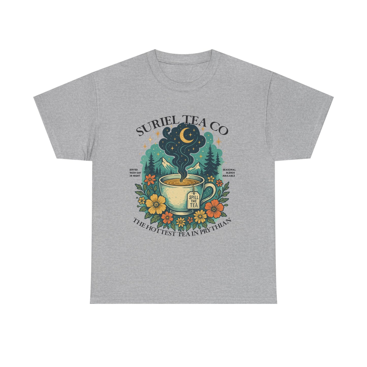 Suriel Tea Co. Vintage Tea Cup T-Shirt  Graphic Tee