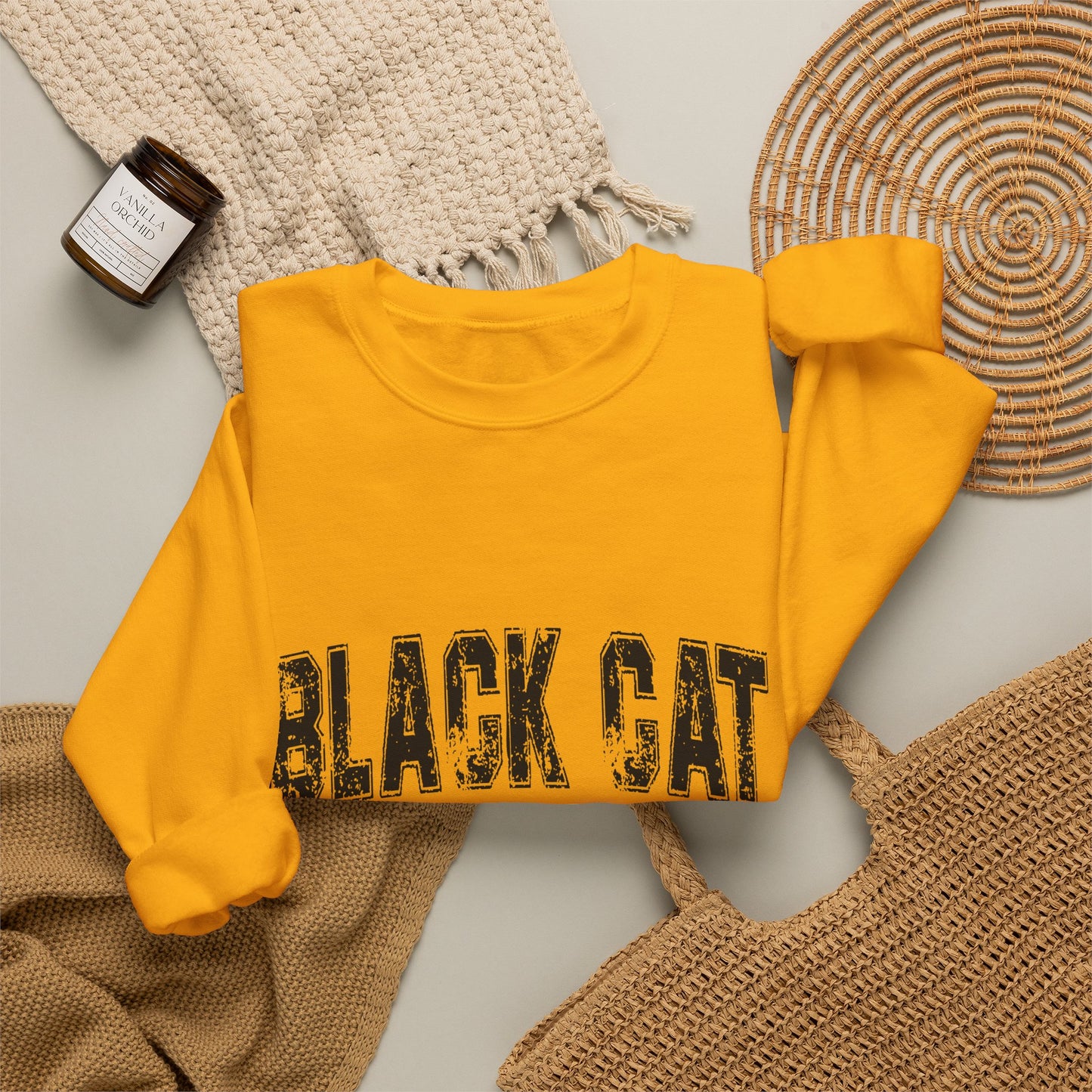 Black Cat Energy Crewneck Sweatshirt