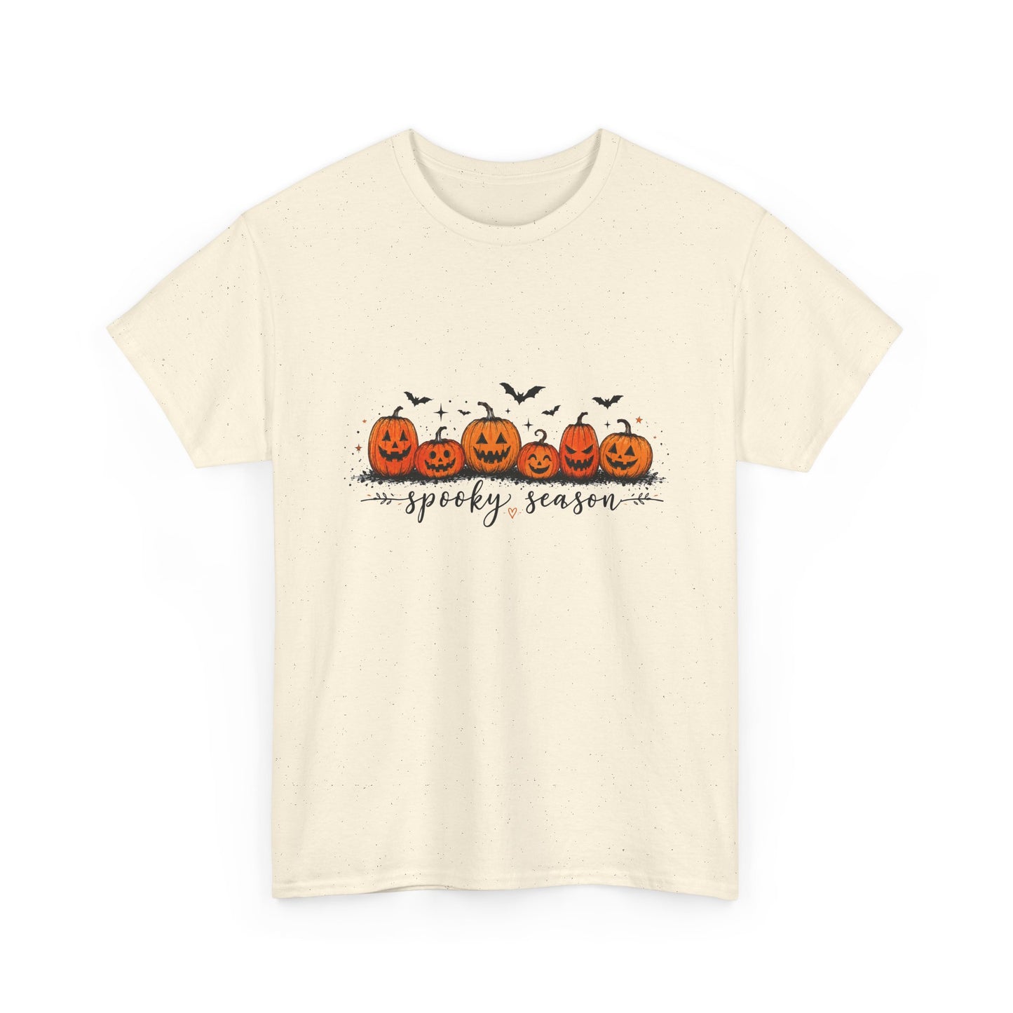 Spooky Season Pumpkin Tee — Cute Jack-o'-Lanterns & Bats Halloween T-Shirt