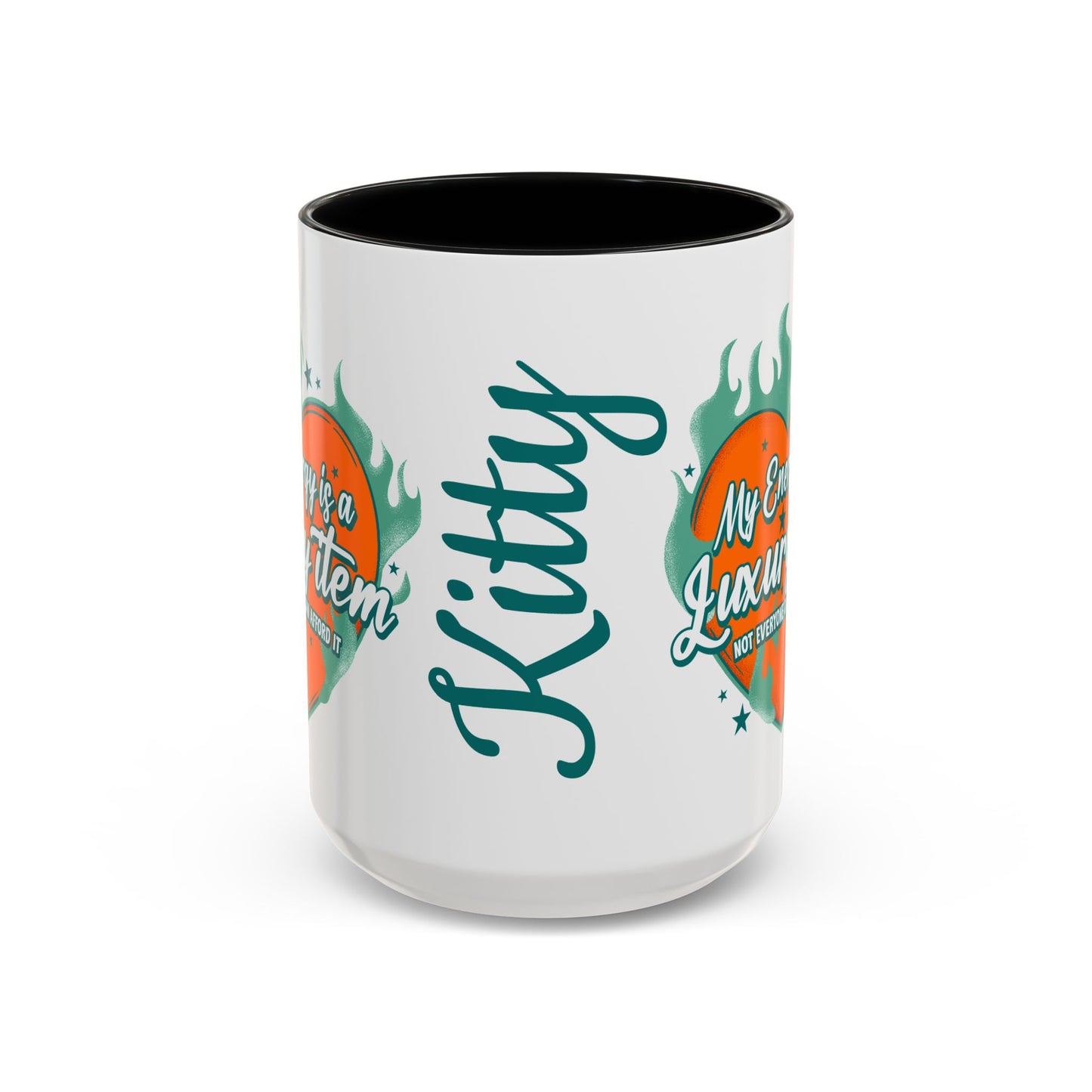 Accent Coffee Mug — "My Energy Is a Luxury Item" Heart Design