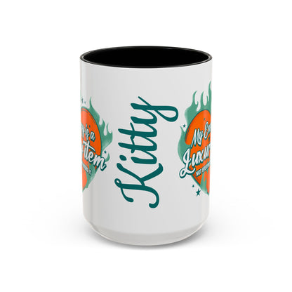 Accent Coffee Mug — "My Energy Is a Luxury Item" Heart Design