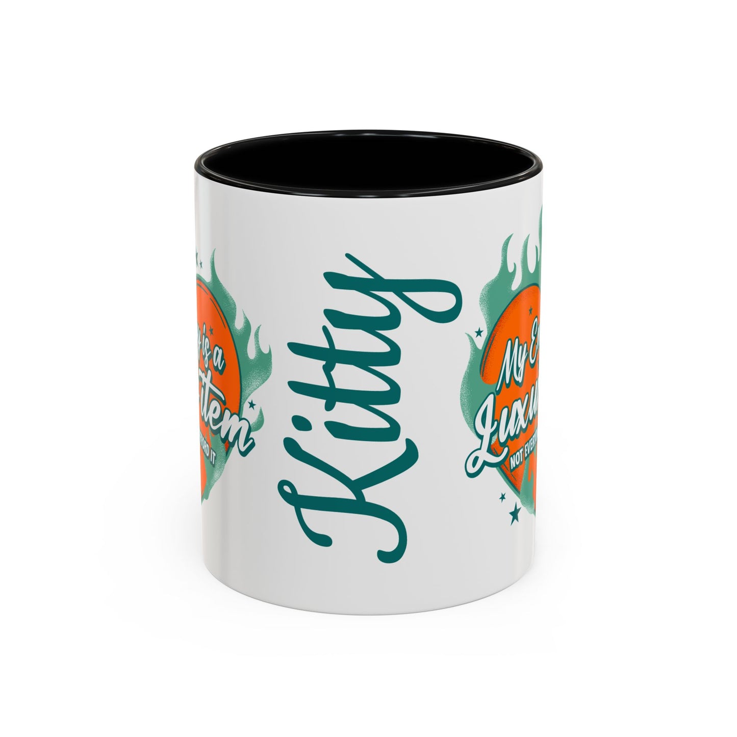 Accent Coffee Mug — "My Energy Is a Luxury Item" Heart Design