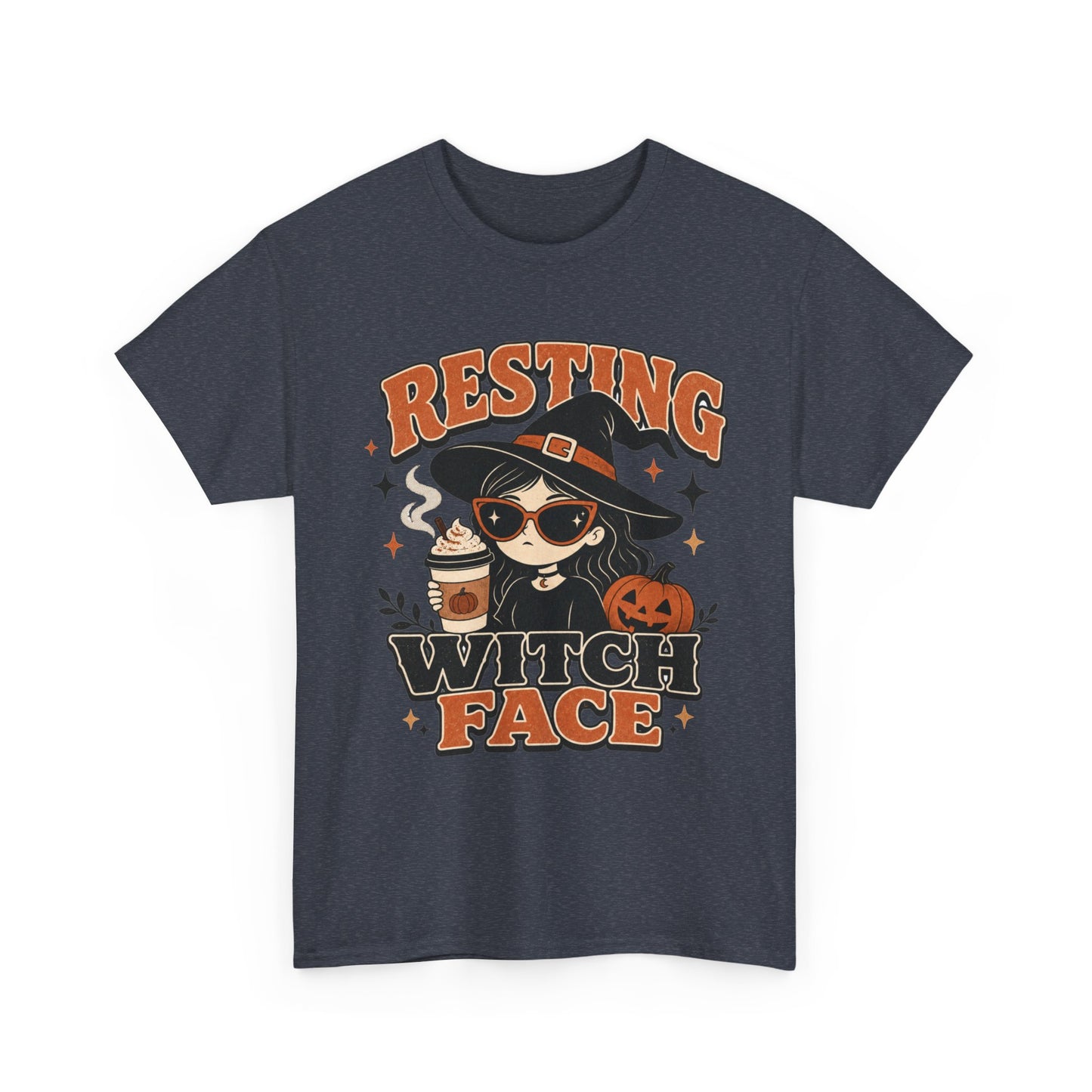 Resting Witch Face T-Shirt – Cute Halloween Witch Coffee Tee