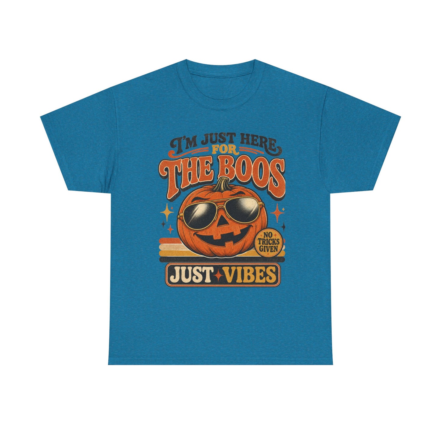 Halloween Pumpkin Tee — "I’m Just Here for the Boos" Retro Vibes