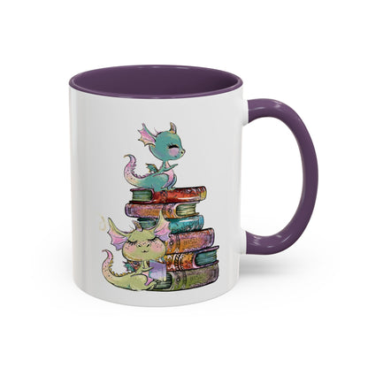 Book Dragons - Accent Coffee Mug (11, 15oz)