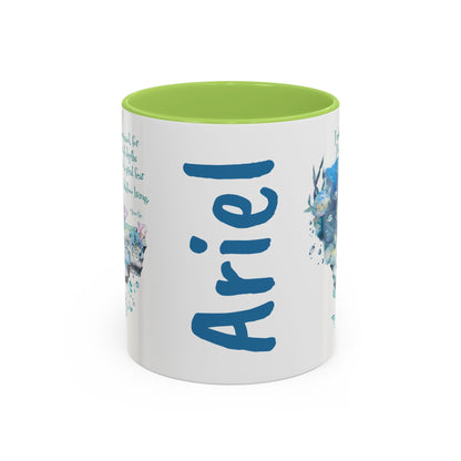 Customizable Mermaid Quote Accent Coffee Mug — Inspirational Ocean Art 11/15oz