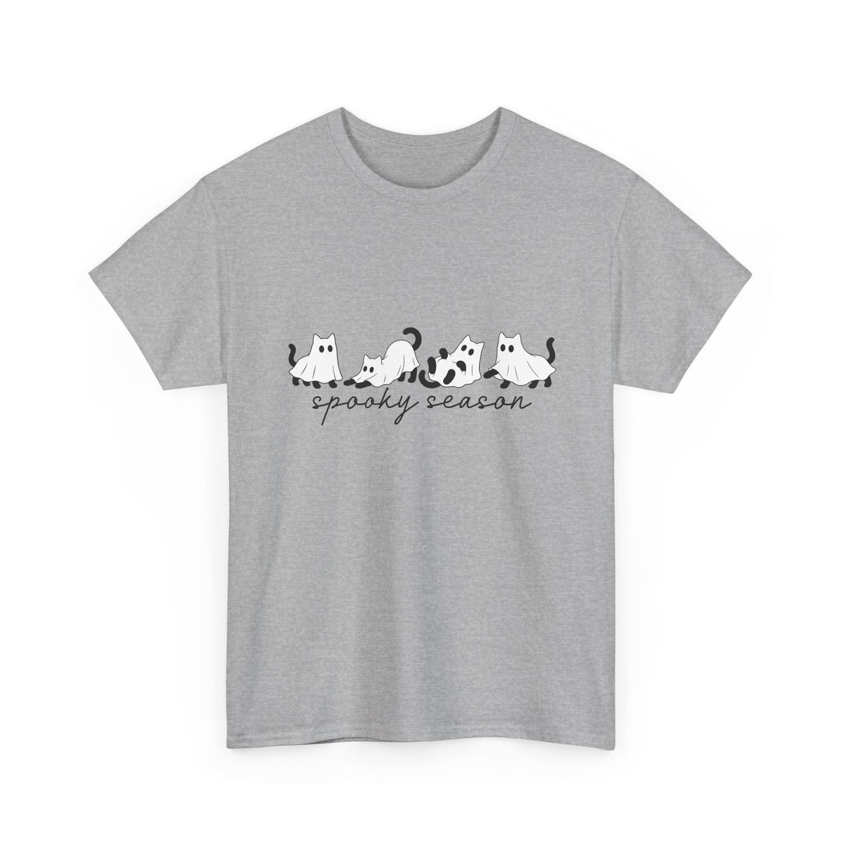 Spooky Season Cat Tee — Cute Ghost Cats "spooky season" Halloween Shirt