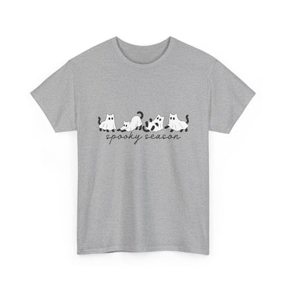 Spooky Season Cat Tee — Cute Ghost Cats "spooky season" Halloween Shirt