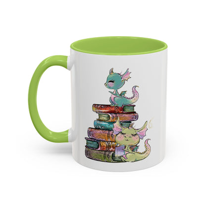 Book Dragons - Accent Coffee Mug (11, 15oz)