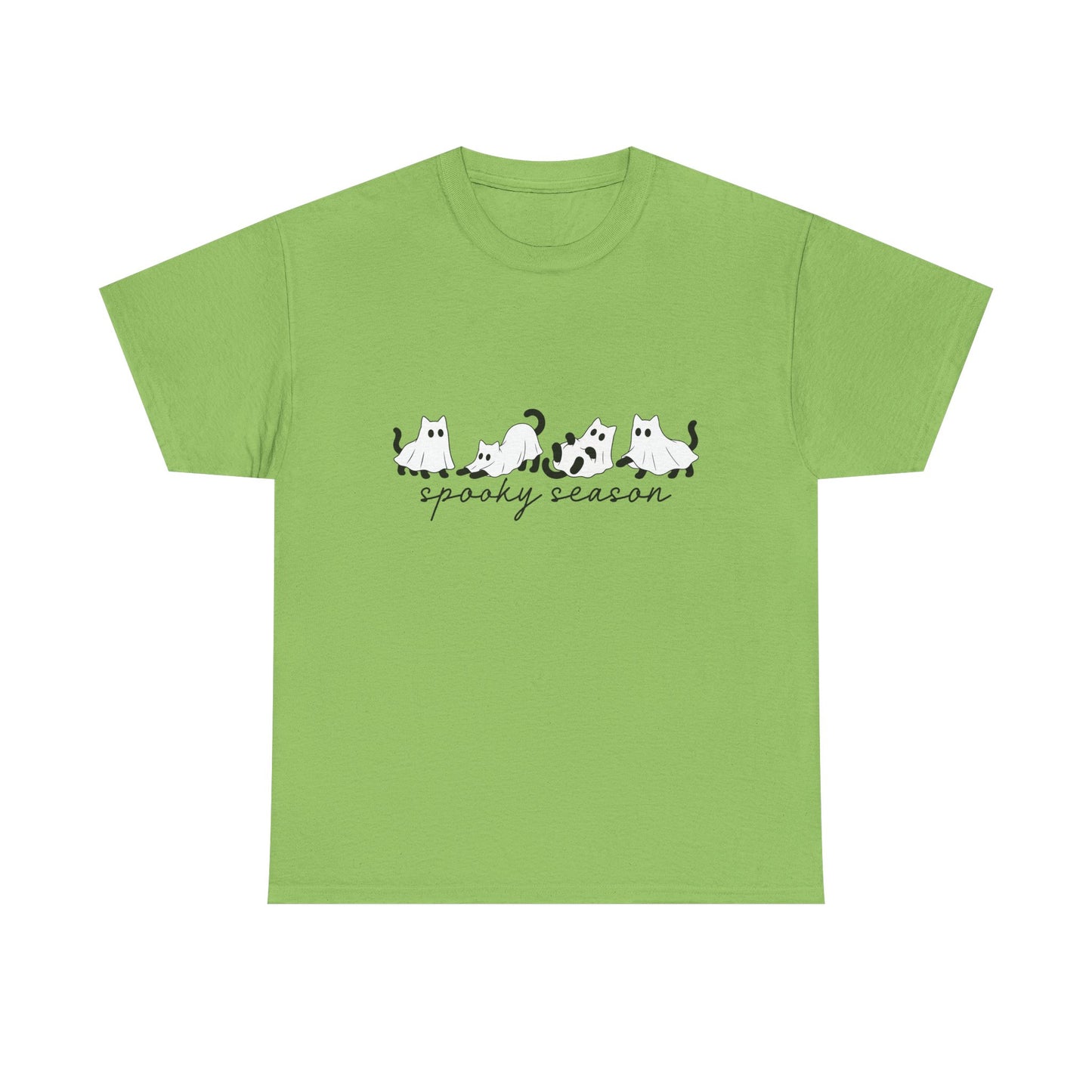 Spooky Season Cat Tee — Cute Ghost Cats "spooky season" Halloween Shirt
