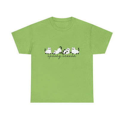 Spooky Season Cat Tee — Cute Ghost Cats "spooky season" Halloween Shirt