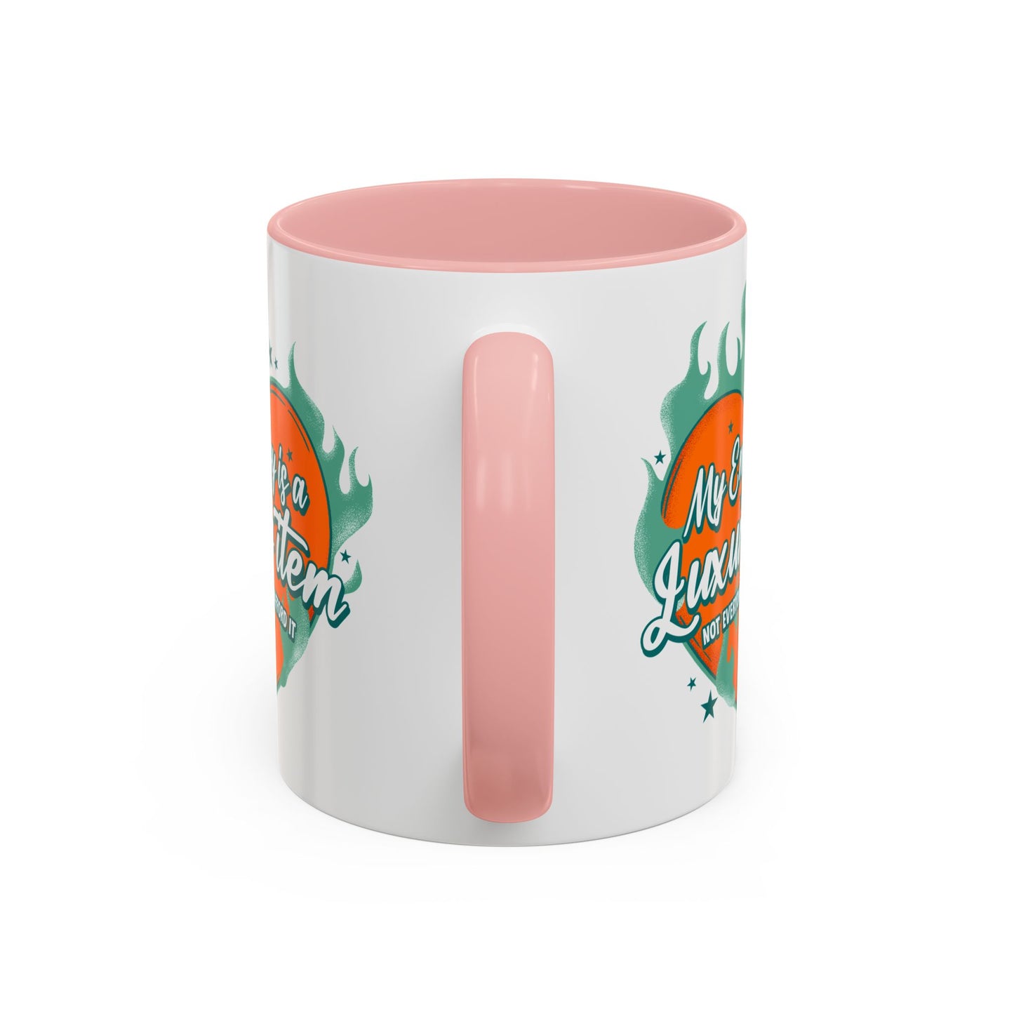 Customizable Accent Coffee Mug — "My Energy Is a Luxury Item" Heart Design