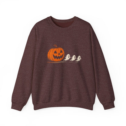 Halloween Pumpkin & Ghosts Crewneck Sweatshirt