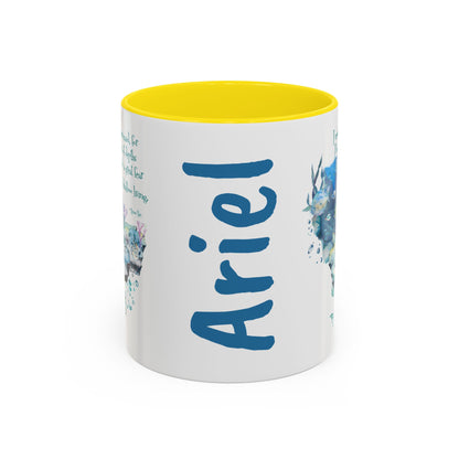 Customizable Mermaid Quote Accent Coffee Mug — Inspirational Ocean Art 11/15oz
