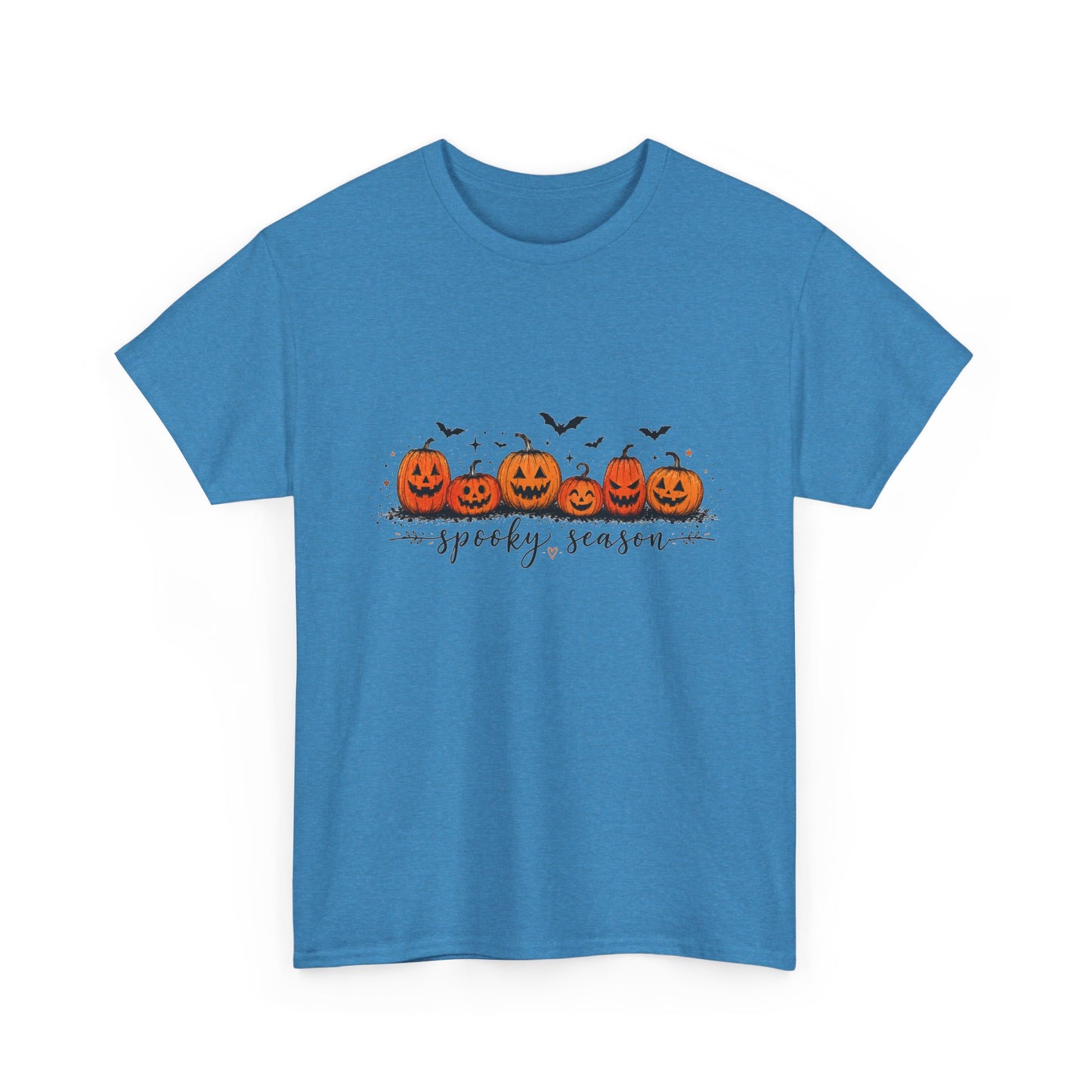 Spooky Season Pumpkin Tee — Cute Jack-o'-Lanterns & Bats Halloween T-Shirt