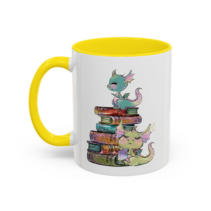 Book Dragons - Accent Coffee Mug (11, 15oz)