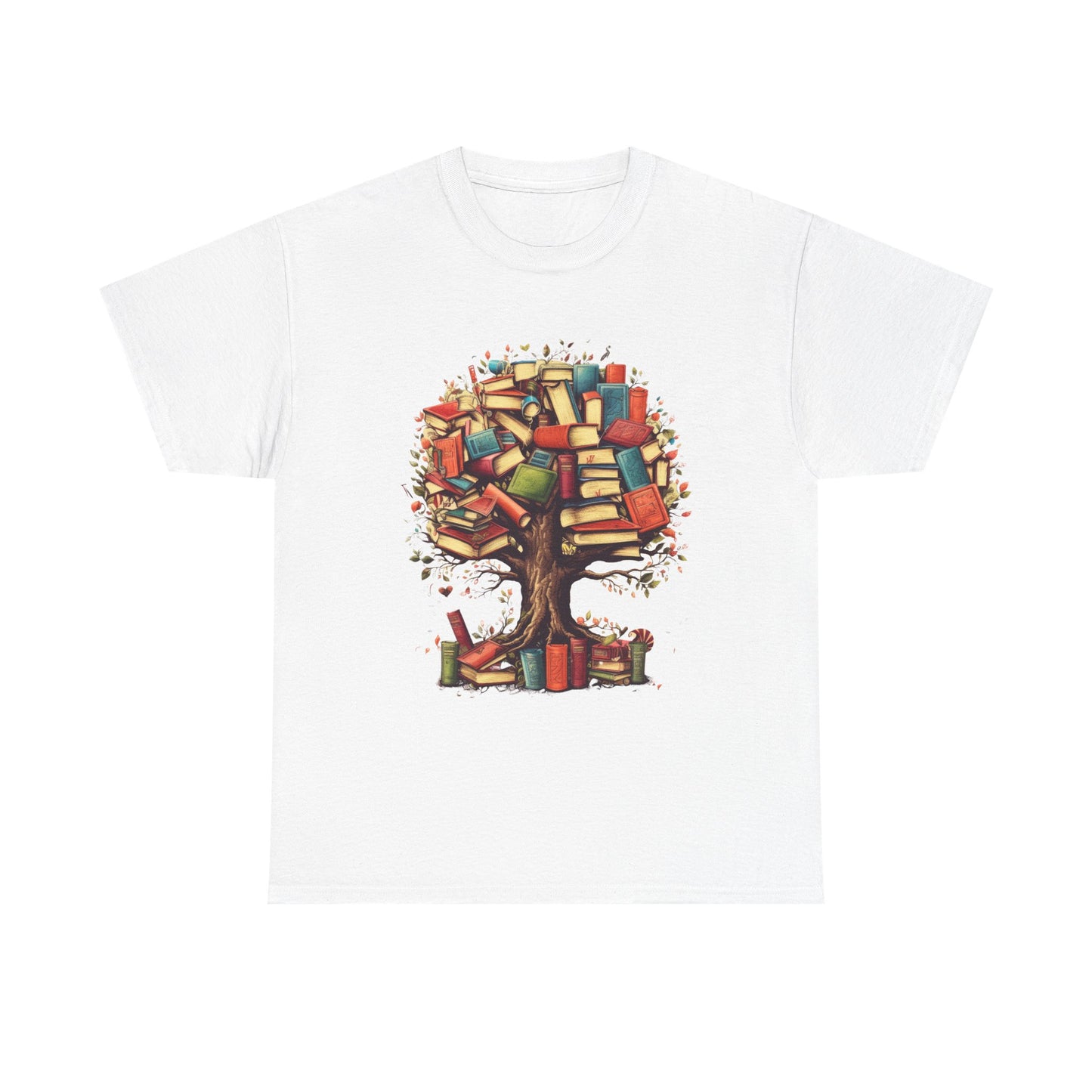 Book Tree T-Shirt – Literary Tree of Books Graphic Tee for Book Lovers