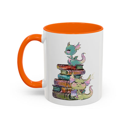 Book Dragons - Accent Coffee Mug (11, 15oz)