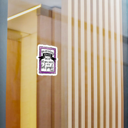 Purple Frame Quote Sticker — "You Are Entirely Bonkers" Vinyl Decal