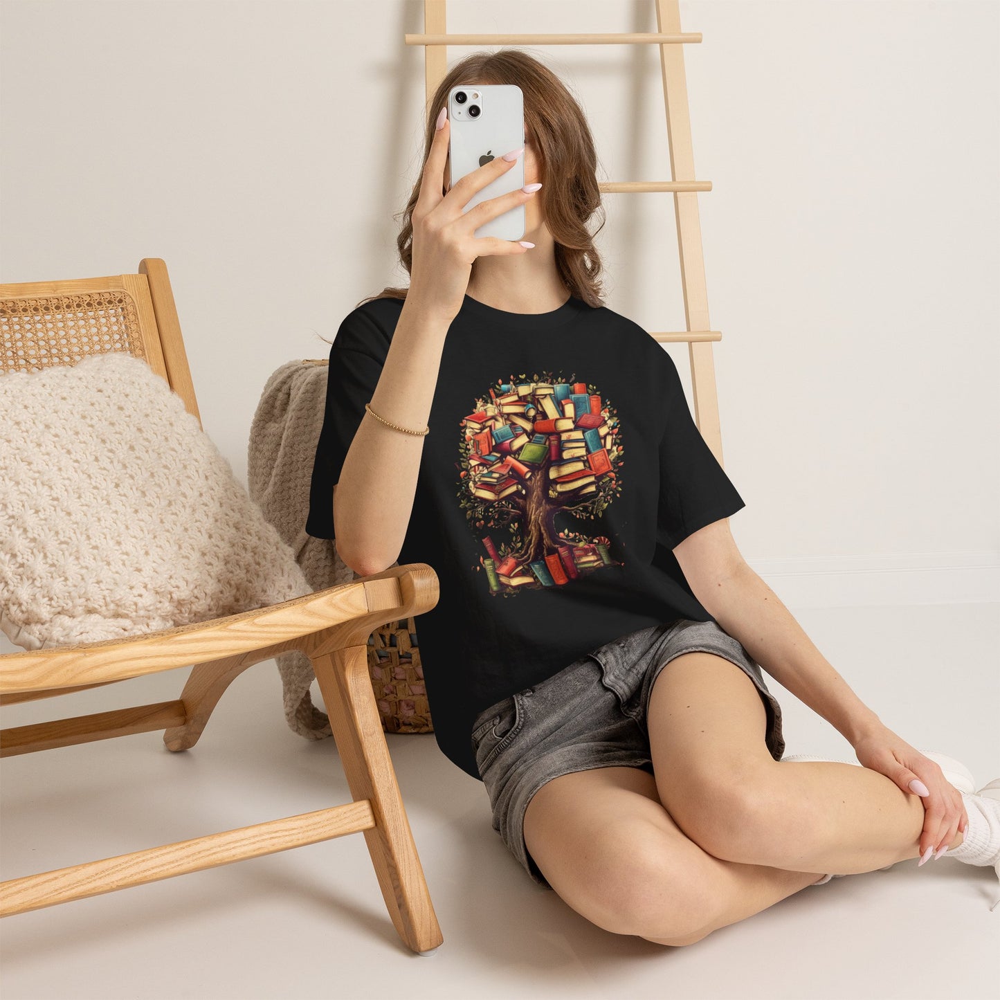 Book Tree T-Shirt – Literary Tree of Books Graphic Tee for Book Lovers