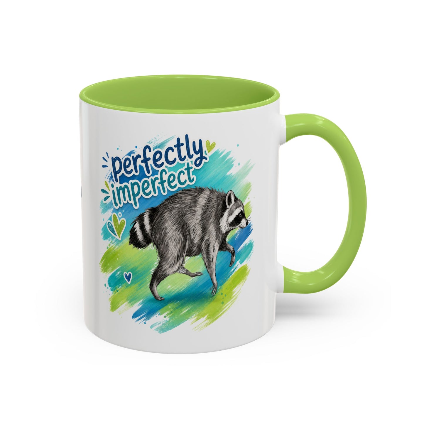 Perfectly Imperfect Raccoon Accent Coffee Mug (Personalizable) - 11/15oz