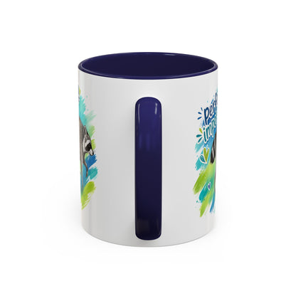 Customizable Perfectly Imperfect Raccoon Accent Coffee Mug - 11/15oz