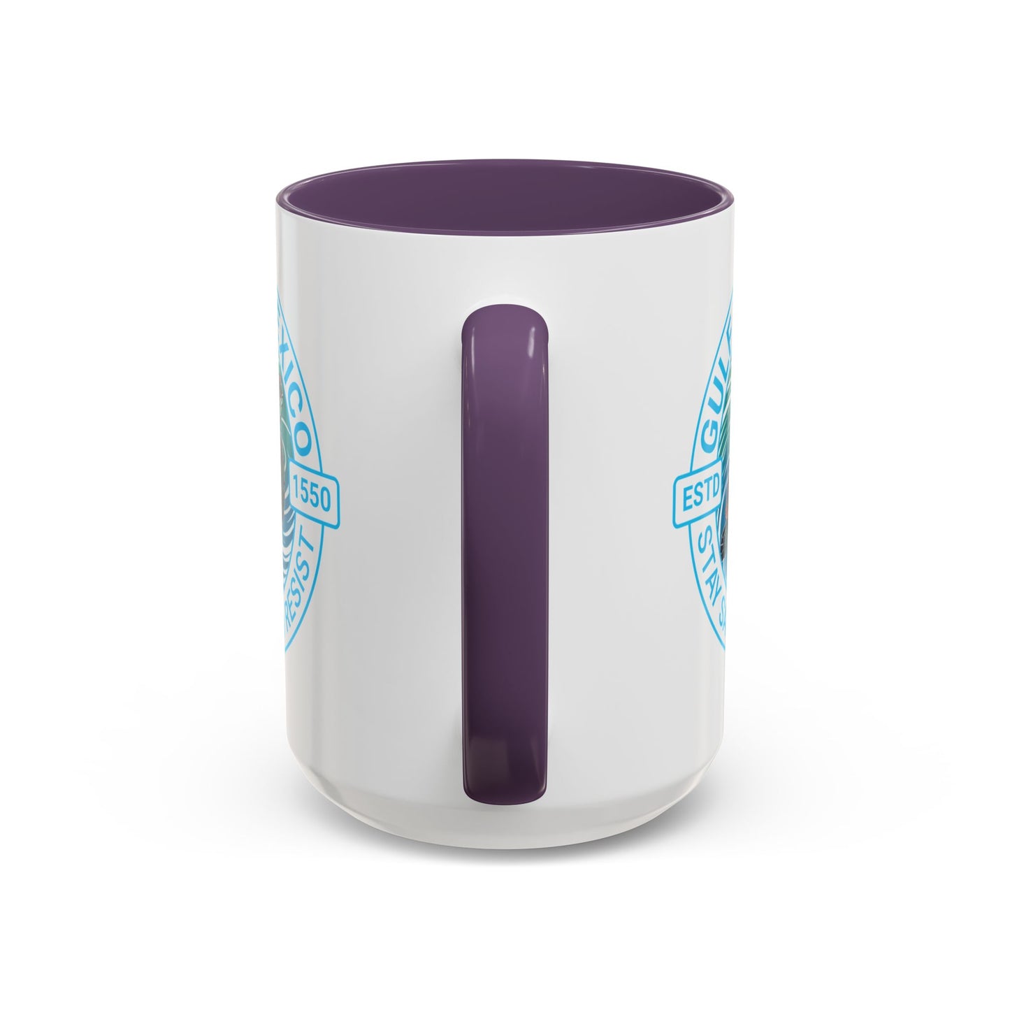 Customizable Gulf of Mexico Turtle Coffee Mug — "Stay Salty and Resist" Accent Ceramic Mug