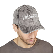 Embroidered 'I Dissent' Vintage Cap - White text
