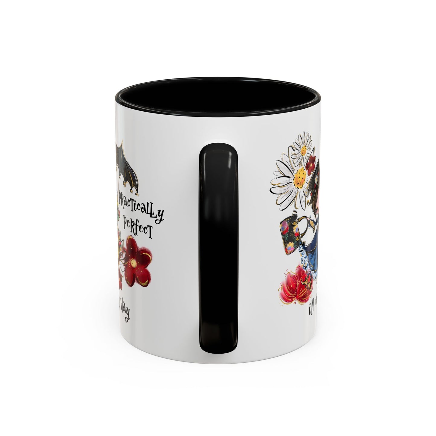 Customizable Accent Coffee Mug — 'Practically Perfect in Every Way'