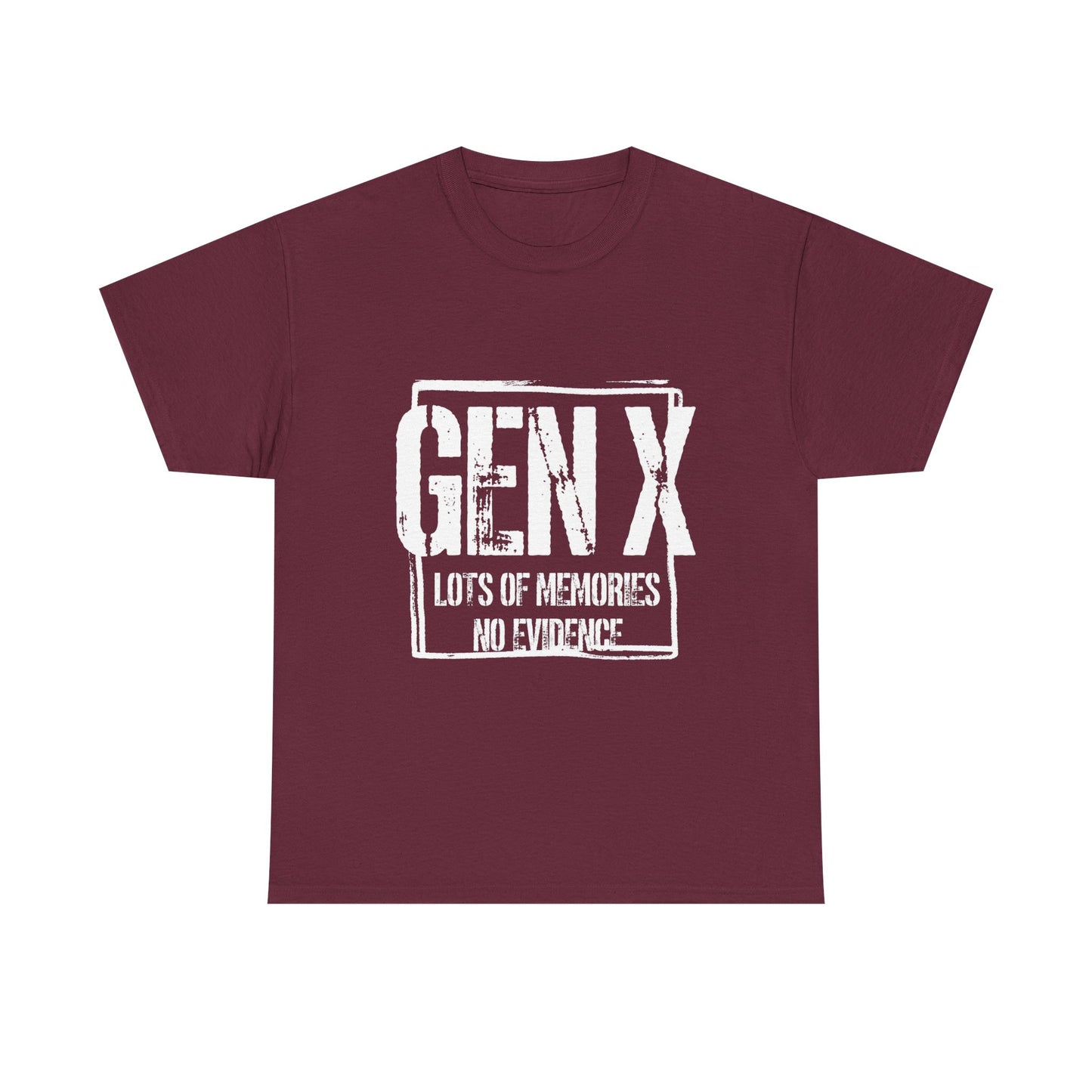Gen X Tee — "Gen X: Lots of Memories, No Evidence" Vintage Retro Shirt