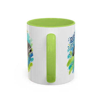 Customizable Perfectly Imperfect Raccoon Accent Coffee Mug - 11/15oz