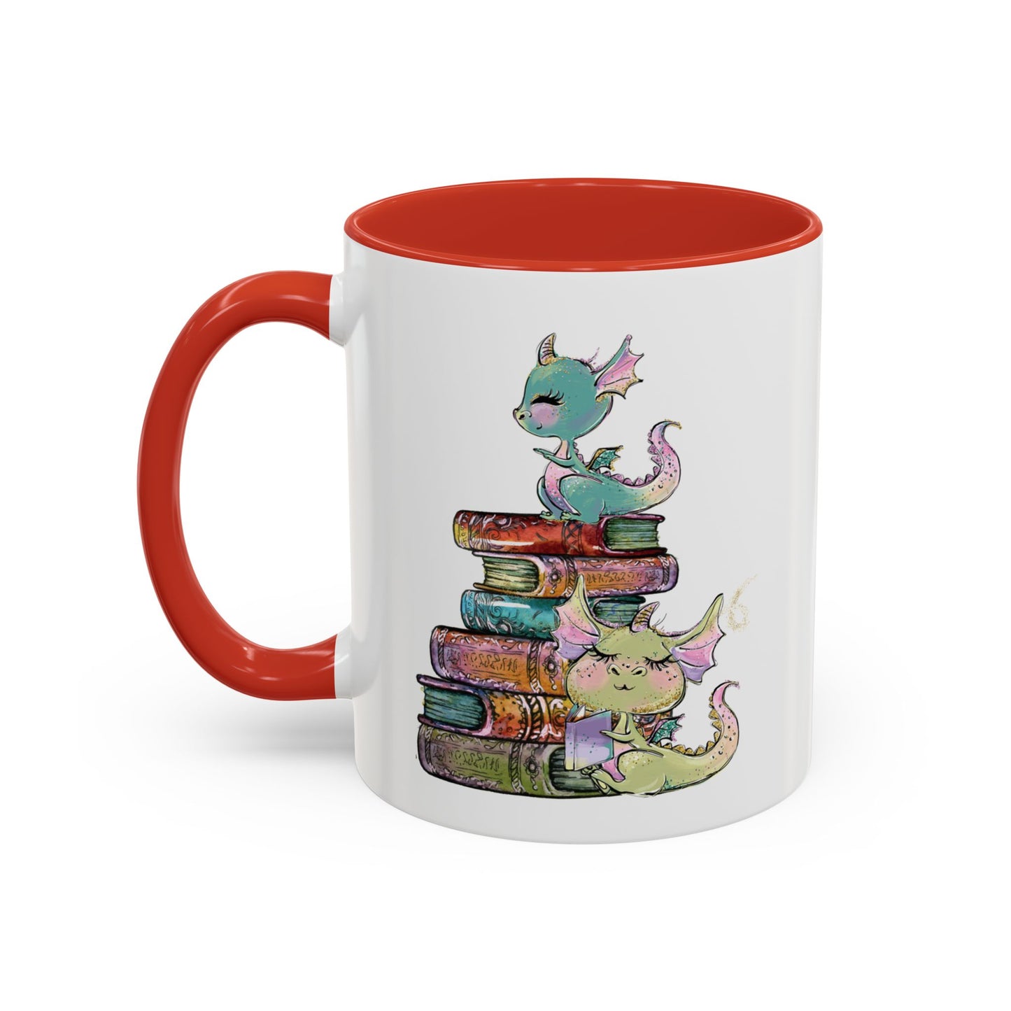 Book Dragons - Accent Coffee Mug (11, 15oz)