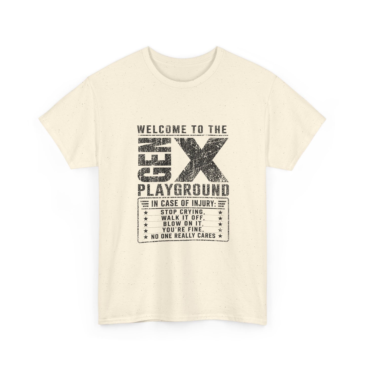 T-Shirt — 'Welcome to the Gen X Playground' Graphic Tee