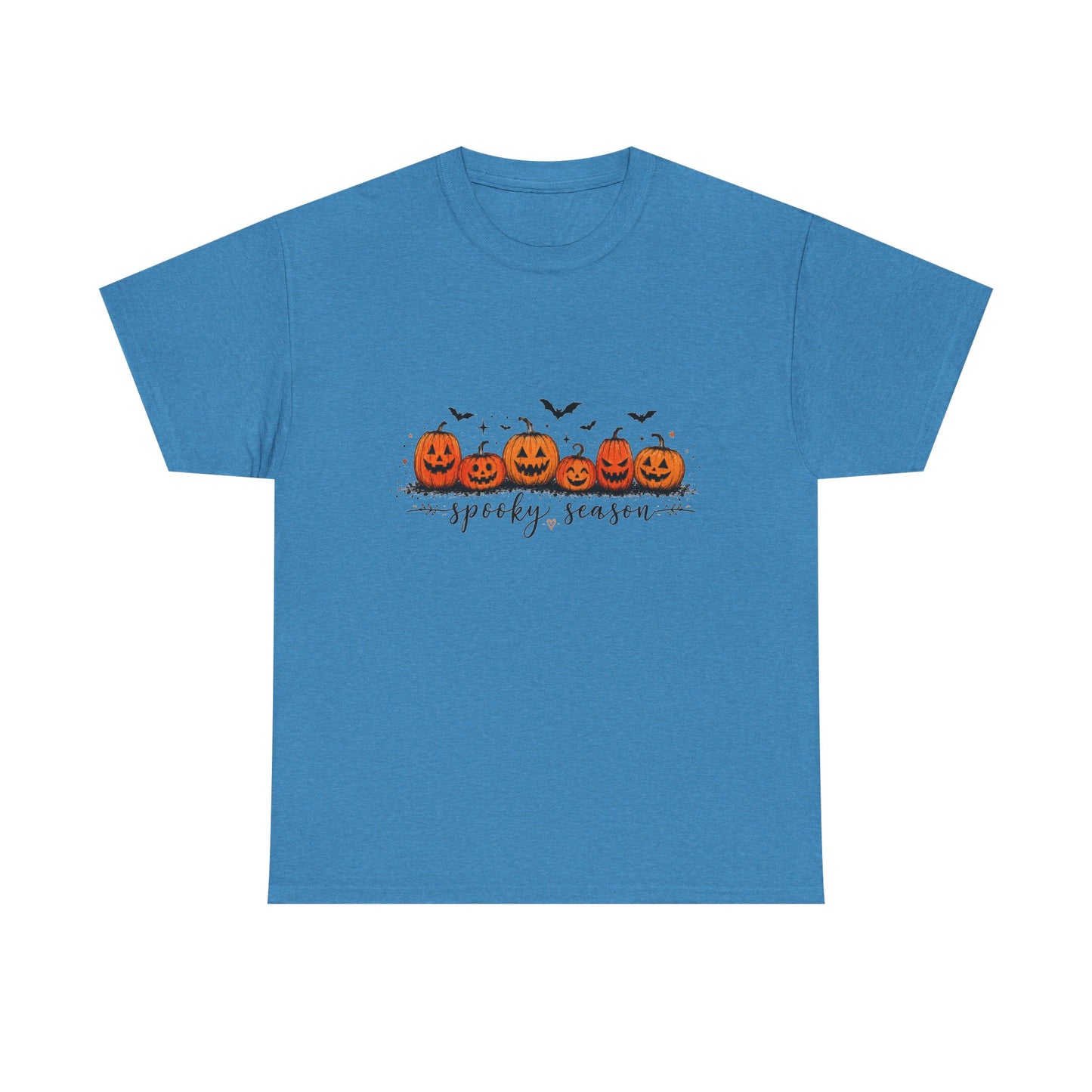 Spooky Season Pumpkin Tee — Cute Jack-o'-Lanterns & Bats Halloween T-Shirt