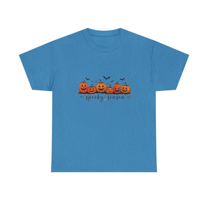 Spooky Season Pumpkin Tee — Cute Jack-o'-Lanterns & Bats Halloween T-Shirt
