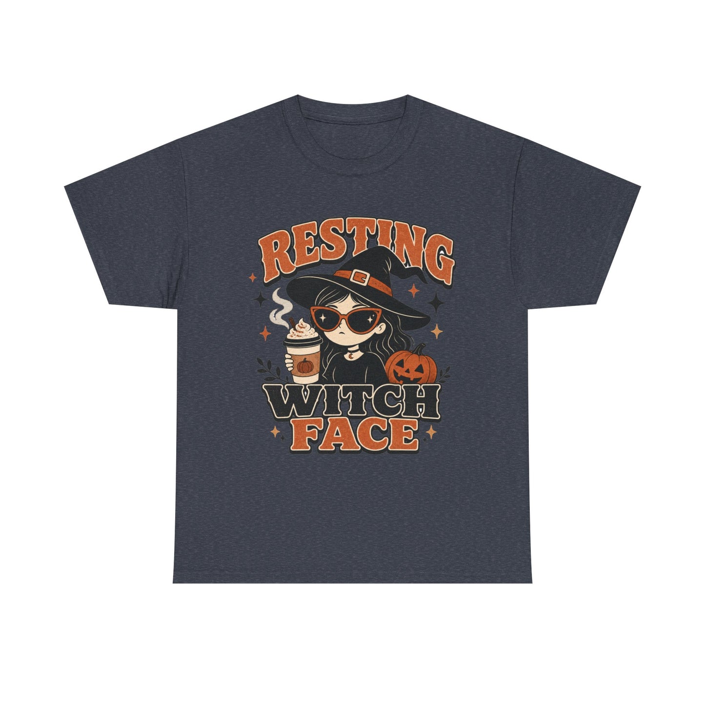 Resting Witch Face T-Shirt – Cute Halloween Witch Coffee Tee