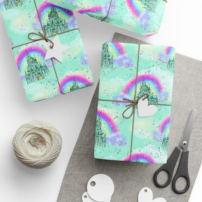 Over the Rainbow Castle and Rainbow Wrapping Paper Roll