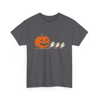 Halloween Pumpkin & Ghost Tee — Cute Jack-o'-Lantern with Ghost Friends
