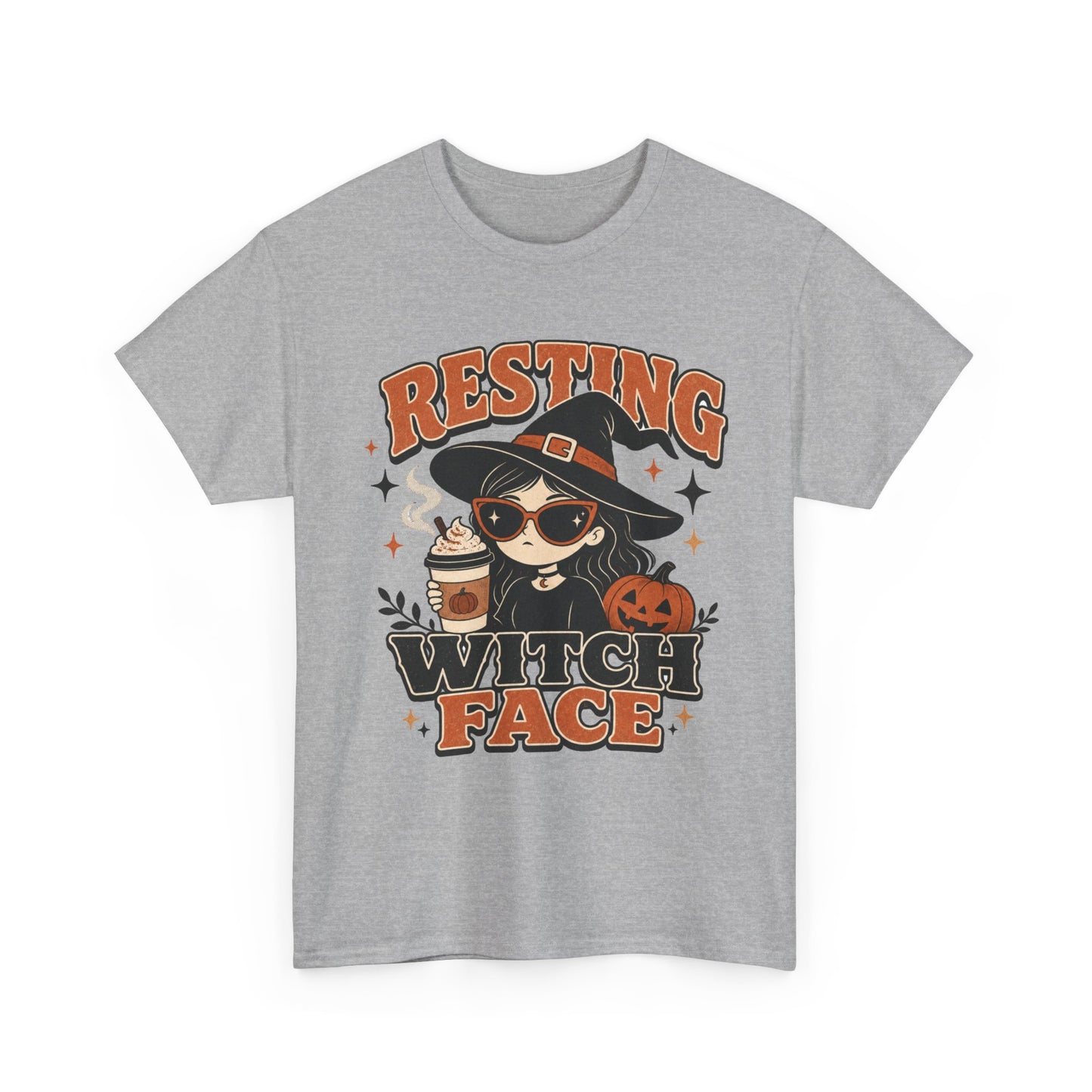 Resting Witch Face T-Shirt – Cute Halloween Witch Coffee Tee