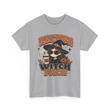 Resting Witch Face T-Shirt – Cute Halloween Witch Coffee Tee