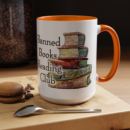Banned Books Reading Club - Accent Coffee Mug (11, 15oz)